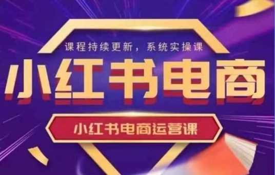 小红书电商运营实操课，新手从0~1落地实操-鲲鹏云网创