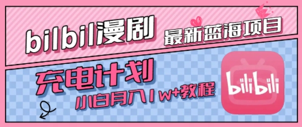 最新蓝海项目，B站充电计划，小白也能月入1w+-鲲鹏云网创