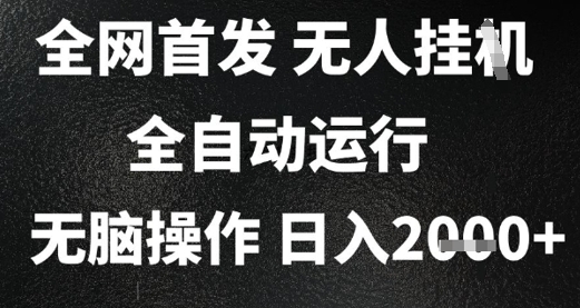 2025首发无人挂G项目，日入2k+，全自动运行，无脑操作，长期稳定 小白可玩【揭秘】-鲲鹏云网创