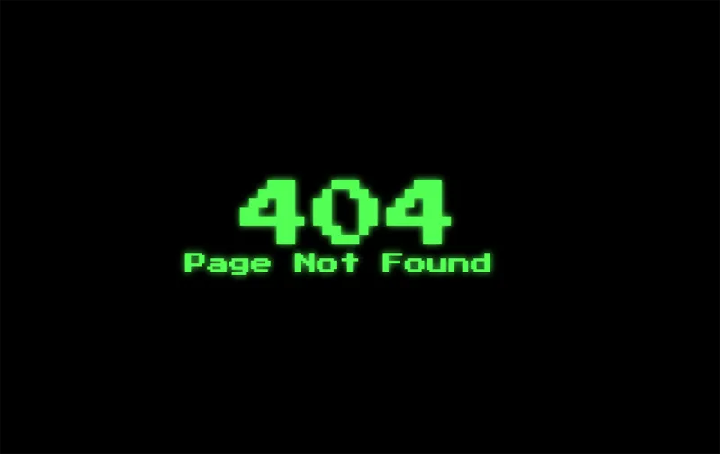 HTML黑色大气绿色发光字404错误页模板-鲲鹏云网创
