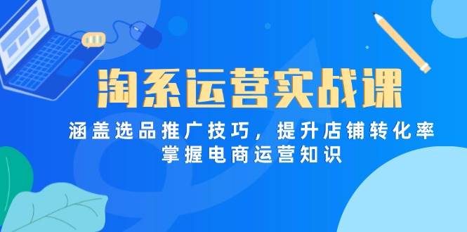 （14427期）淘系运营实战课，涵盖选品推广技巧，提升店铺转化率，掌握电商运营知识-鲲鹏云网创