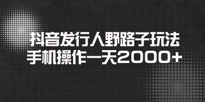 （14068期）抖音发行人野路子玩法，手机操作一天2000+-鲲鹏云网创