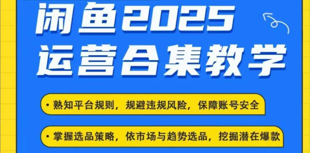2025闲鱼电商运营全集，2025最新咸鱼玩法-鲲鹏云网创