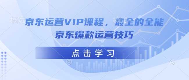 京东运营VIP课程，最全的全能京东爆款运营技巧-鲲鹏云网创