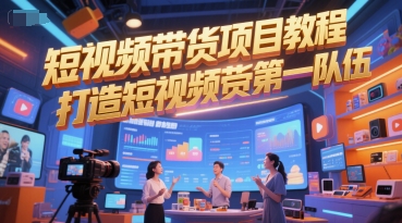 短视频带货项目教程，打造短视频带货第一队伍-鲲鹏云网创