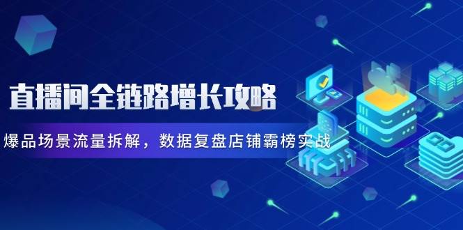 （14721期）直播间全链路增长攻略，爆品场景流量拆解，数据复盘店铺霸榜实战-鲲鹏云网创
