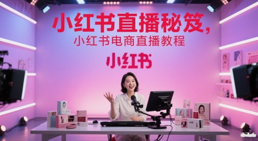 小红书直播秘笈，小红书电商直播教程-鲲鹏云网创