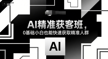 AI精准获客班，0基础小白也能快速获取精准人群-鲲鹏云网创
