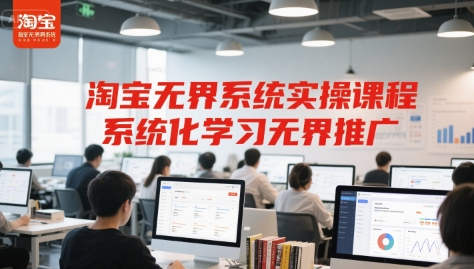 淘宝无界系统实操课程，系统化学习无界推广-鲲鹏云网创