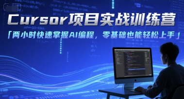 Cursor项目实战训练营，两小时快速掌握AI编程，零基础也能轻松上手-鲲鹏云网创