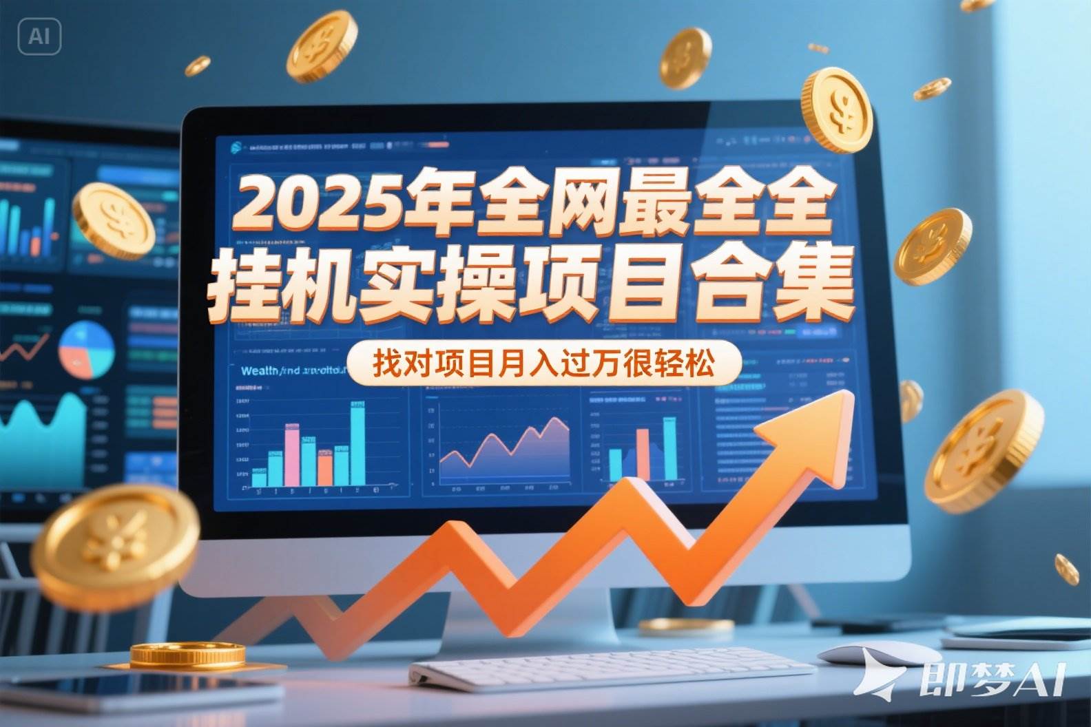 （15303期）2025年挂机实操项目实操演练，挂机类型，AI直播类型，轻资产创业类型…-鲲鹏云网创