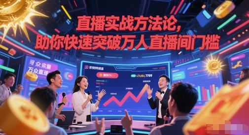 直播实战方法论，助你快速突破万人直播间门槛-鲲鹏云网创