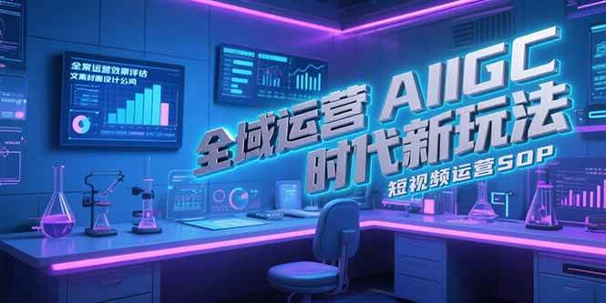 （15327期）全域运营AIGC时代新玩法，文案封面设计公式，短视频运营SOP-鲲鹏云网创