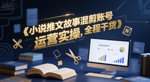 小说推文故事混剪账号运营实操，全程干货-鲲鹏云网创