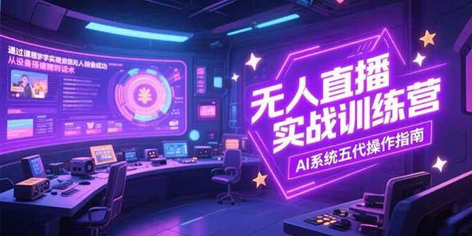 （15315期）无人直播实操训练营，从设备搭建到话术，AI系统五代操作指南(7月更新)-鲲鹏云网创