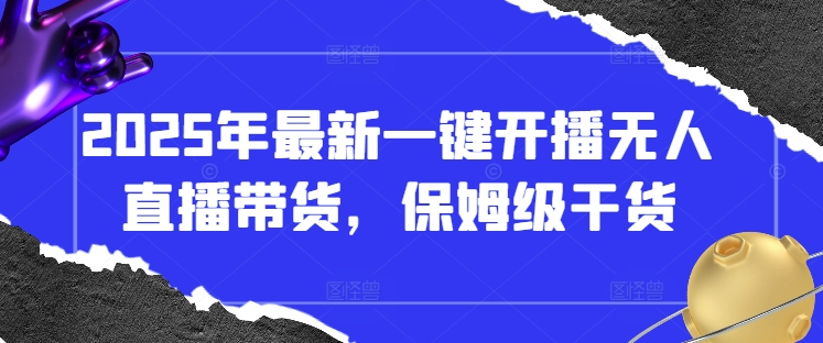 2025年最新一键开播无人直播带货，保姆级干货-鲲鹏云网创