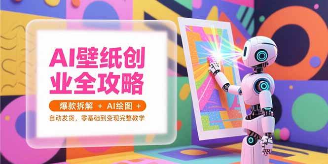 （15312期）AI壁纸创业全攻略，爆款拆解+AI绘图+自动发货，零基础到变现完整教学-鲲鹏云网创