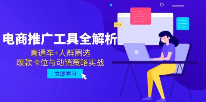 （14869期）电商推广工具全解析，直通车+人群圈选，爆款卡位与动销策略实战-鲲鹏云网创