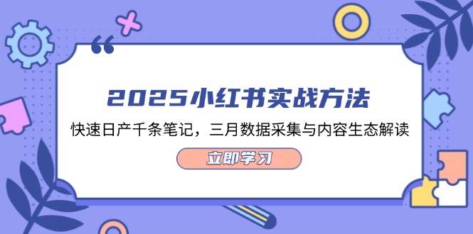 （14347期）2025小红书实战方法，快速日产千条笔记，三月数据采集与内容生态解读-鲲鹏云网创