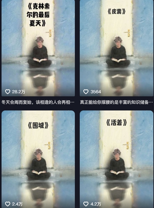 AI制作爆款书单，抖音42粉丝博主书单号制作拆解，单条视频28W赞-鲲鹏云网创