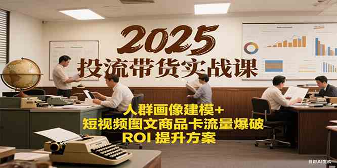 2025投流带货实战课：人群画像建模+短视频图文商品卡流量爆破ROI提升方案-鲲鹏云网创