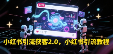 小红书引流获客2.0，小红书引流教程-鲲鹏云网创