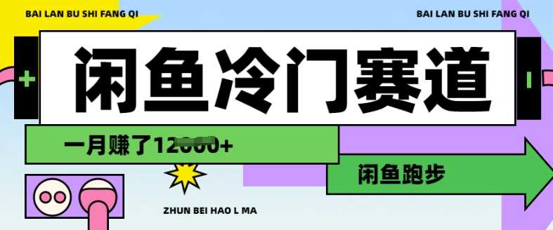 闲鱼冷门赛道，跑步挣钱，有人一个月挣了1.2w-鲲鹏云网创