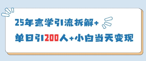 25年国学引流拆解+单日引200人+小白当天就能变现-鲲鹏云网创