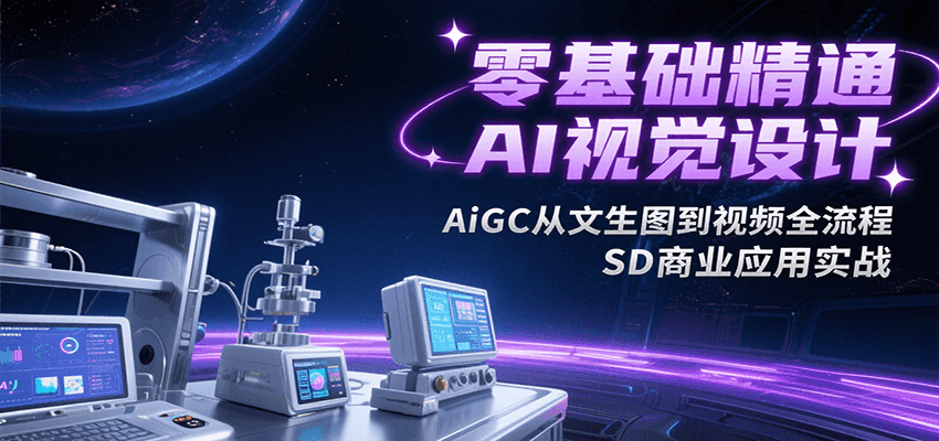 零基础精通AI视觉设计，AiGC从文生图到视频全流程，SD商业应用实战-鲲鹏云网创