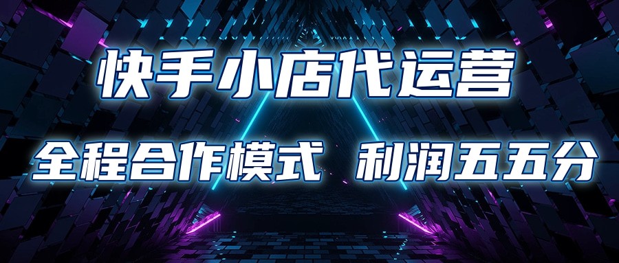 快手小店代运营 限时托管计划 合作模式 利润五五分成-鲲鹏云网创