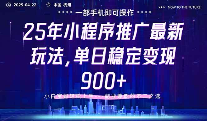 （14494期）25年小程序推广最新玩法，单日稳定变现900+，小白轻松上手-鲲鹏云网创