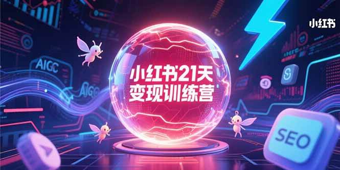 （15328期）小红书21天变现训练营，AIGC工具高效应用，SEO优化核心技巧-鲲鹏云网创