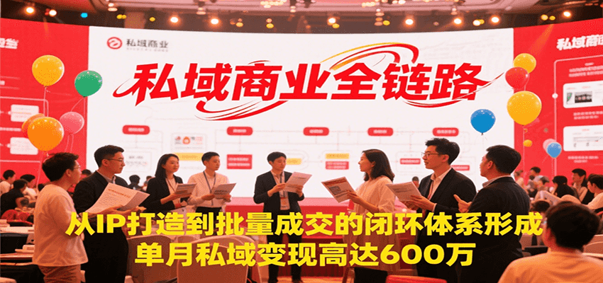 私域商业全链路，从IP打造到批量成交的闭环体系形成，单月私域变现600万-鲲鹏云网创