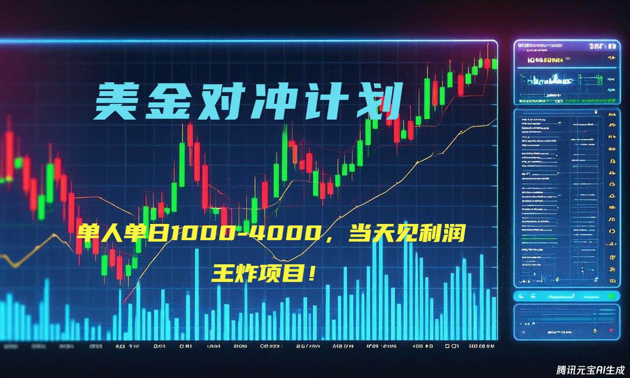 （15333期）2025年最暴力项目“美金先登计划”最新最强对冲战法，每日实际收益1K-4K-鲲鹏云网创