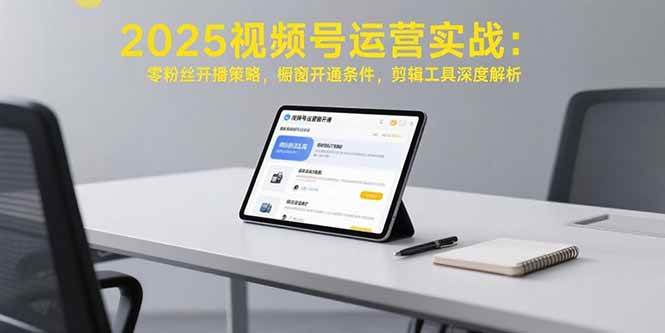 （15505期）2025视频号运营实战：零粉丝开播策略，橱窗开通条件，剪辑工具深度解析-鲲鹏云网创