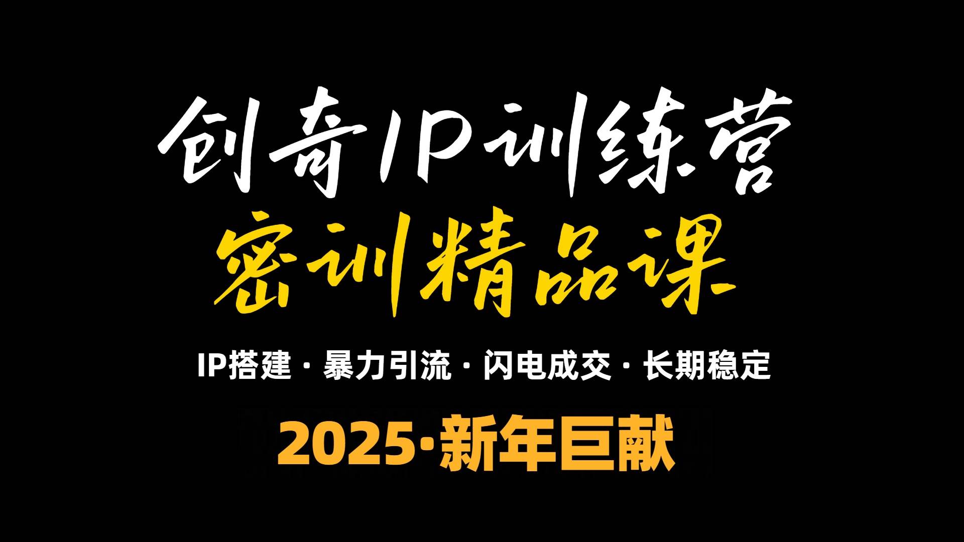 （13898期）2025年“知识付费IP训练营”小白避坑年赚百万，暴力引流，闪电成交-鲲鹏云网创