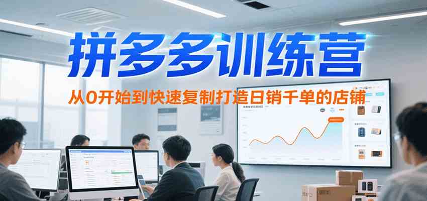 拼多多训练营，从0开始到快速复制打造日销千单的店铺（更新7月）-鲲鹏云网创