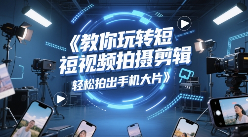 教你玩转短视频拍摄剪辑，轻松拍出手机大片-鲲鹏云网创