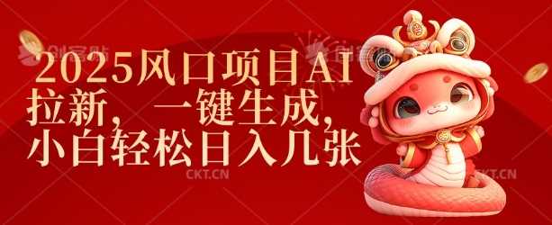 2025风口项目AI拉新，一键生成，小白轻松日入几张-鲲鹏云网创