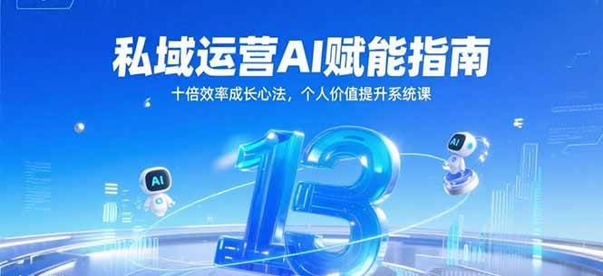 私域运营AI赋能指南，十倍效率成长心法，个人价值提升系统课-鲲鹏云网创