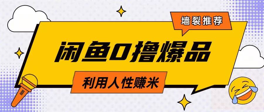 咸鱼0撸玩法利用人性售卖商品达到日挣2张的效果-鲲鹏云网创