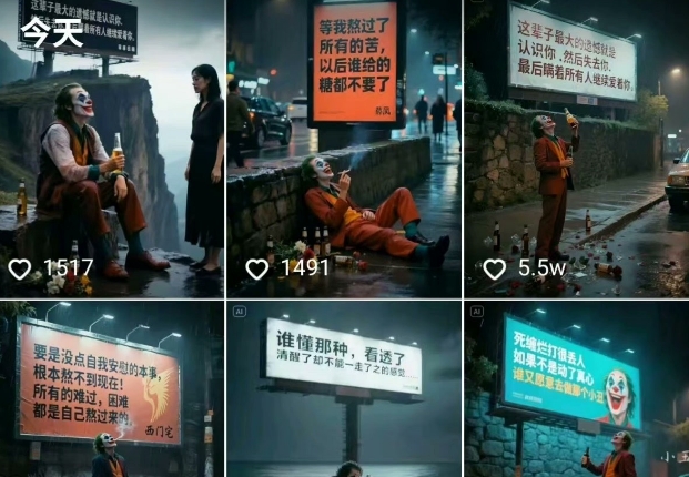 一条视频竟然15W赞！用AI制作小丑自嘲扎心文案视频，当下非常火爆的短视频流量神器-鲲鹏云网创