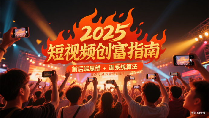 2025短视频创富指南，前后端思维 + 系统算法，教你月入过万变现路径-鲲鹏云网创