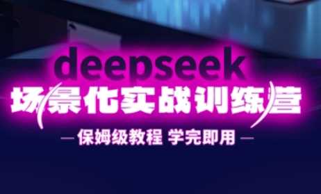 DeepSeek场景化实战训练营，保姆级教程，学完即用，手把手教你用DeepSeek提升效率-鲲鹏云网创