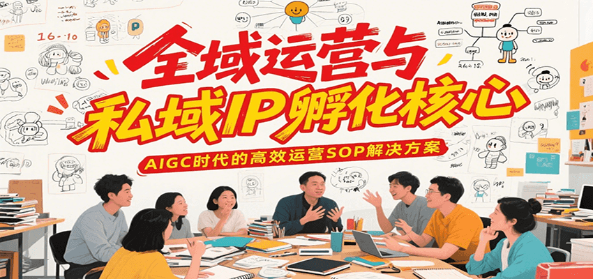 全域运营与私域IP孵化核心，AIGC时代的高效运营SOP解决方案-鲲鹏云网创