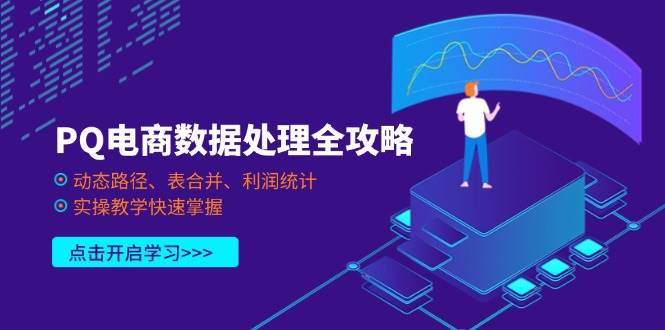 （14240期）PQ电商数据处理全攻略，动态路径、表合并、利润统计，实操教学快速掌握-鲲鹏云网创