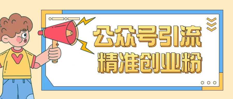 公众号引流创业粉玩法，0基础即可轻松掌握流量-鲲鹏云网创